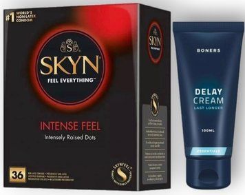 Набір з SKYN Intense Feel (36 шт) + Пролонгатор Boners Delay Cream 100 мл SOS8958 фото