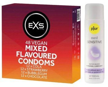 Набор EXS Mixed Flavoured (48 шт) + pjur MED Sensitive Glide 100 мл SOS13431 фото