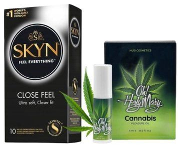 Набор из SKYN Close Feel (10 шт) + жидкий вибратор OH! HOLY MARY Exciting Oil (6 мл) от Nuei SOS9779 фото