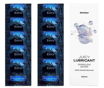 Набор: Пасант Extra Safe 10 шт. + Лубрикант Satisfyer Sparkling Water (300 мл) SOS12077 фото