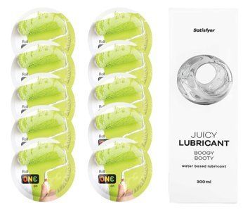 Комплект ONE Color 10 шт. + Лубрикант Satisfyer Juicy Lubricant Boogy Booty (300 мл) SOS12377 фото