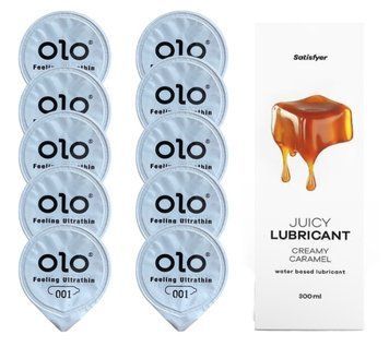 OLO Feeling Ultrathin 10 шт. + Лубрикант Satisfyer Creamy Caramel 300 мл SOS12478 фото