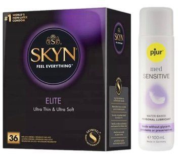 Комплект Skyn ​​Elite 36 шт + pjur MED Sensitive Glide 100 мл SOS13331 фото