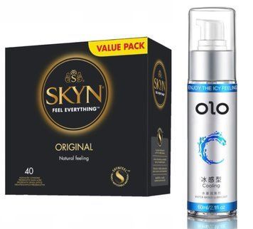 Набір: SKYN ORIGINAL 24 шт. + Лубрикант OLO 60 мл SOS11778 фото