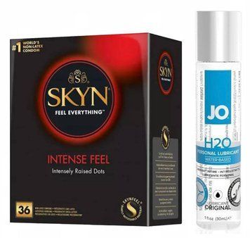 Набір :Skyn Intense feel 36 шт та Лубрикант System JO H2O ORIGINAL (30 мл) SOS85 фото