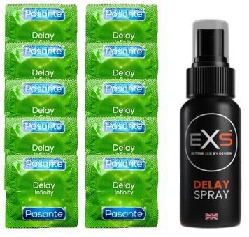 Комплект: Pasante Delay 10 шт + Пролонгатор EXS Delay Spray 50 мл SOS11046 фото