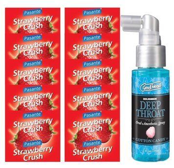Набор Pasante Strawberry Crush 10 шт. + Doc Johnson Cotton Candy, 59 мл SOS13973 фото