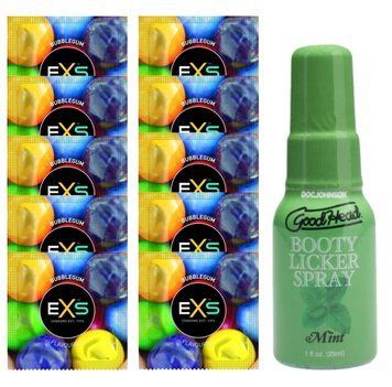 EXS BUBBLEGUM 10 шт + Doc Johnson Booty Licker Spray &ndash; Mint (29 мл) SOS14023 фото