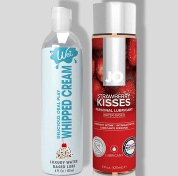 Wet Oral Play Whipped Cream (118 мл) + JO Strawberry Kiss (120 мл) LB774 фото