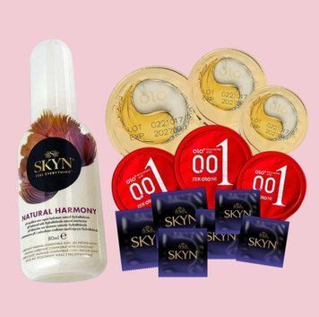Комплект 15 шт OLO, SKYN + Лубрикант Skyn Natural Harmony  80 мл SOS4253 фото