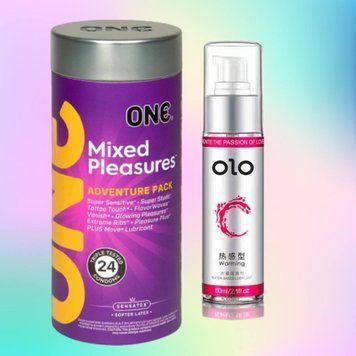 Набор ONE Mixed Pleasures 24 шт. + Лубрикант Лубрикант согревающий OLO 60 мл SOS4403 фото