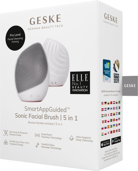 Электронная ультразвуковая щетка для лица GESKE Sonic Facial Brush 5в1 starlight HB0066 фото