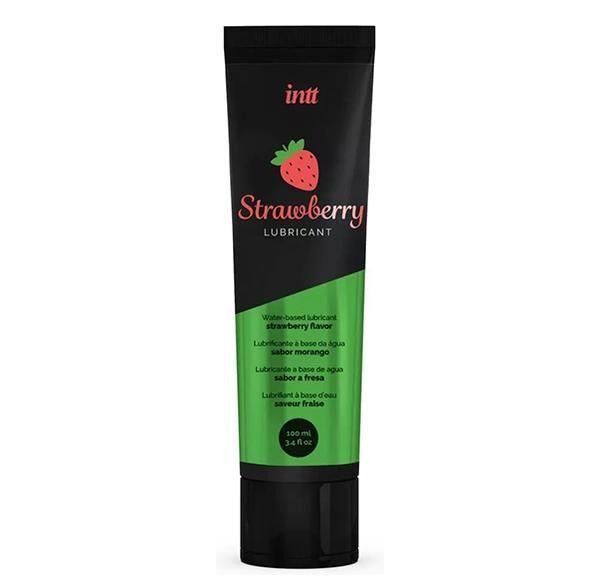 Лубрикант на водной основе Intt Strawberry (100 мл), вкус и аромат клубники, без сахара SO7132 фото
