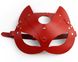 Еротична маска кішечки з натуральної шкіри Art of Sex Cat Mask, червона SO7769 фото 1
