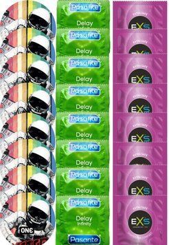 Набор 24 шт ONE Extreme Ribs + Delay Infinity + EXS EXTRA SAFE SOS7411 фото