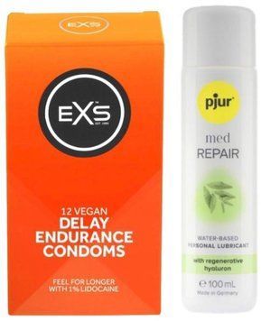 Набор EXS Delay (12 шт) + pjur MED Repair Glide 100 мл SOS13464 фото