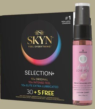 Комплект Skyn Selection 30 шт + 5 of 5 Senses , 35 шт + Спрей  Sensuva Deeply Love You Cotton Candy (29 мл) SOS5512 фото