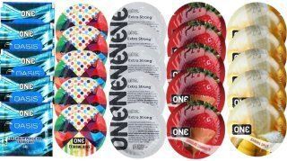 Набор из 25 шт One Oasis Premium + ONE Ribs + ONE Strong + ONEChocolateStrawberry + ONEBanana SOS8467 фото