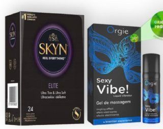 SKYN Elite, 24 шт + SEXY VIBE для чутливих, 15 мл ORGIE SOS7011 фото