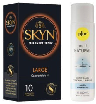 Набір Skyn Large 10 шт + pjur MED Natural Glide 100 мл SOS13364 фото
