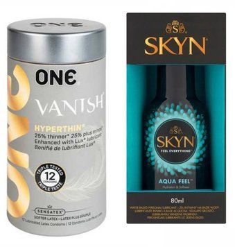 ONE Vanish Pack 12 шт та Лубрикант SKYN AQUA FEEL 80 мл SOS633 фото