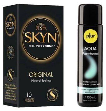 Комплект SKYN Original 10 шт + Pjur Aqua Panthenol 100 мл SOS13214 фото