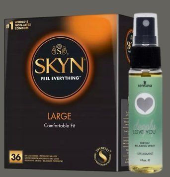 Комплект SKYN Large, 36 шт + Спрей Sensuva Deeply Love You Spearmint (29 мл) SOS5417 фото