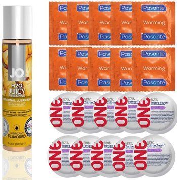 набор 20 шт Pasante + ONE + System JO H2O Juicy Pineapple (30 мл) SOS4635 фото