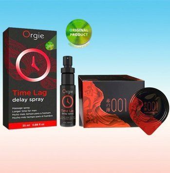 Пролонгатор для мужчин Time Lag, 25 мл. ORGIE+  10 штук OLO RedBlack SOS6662 фото