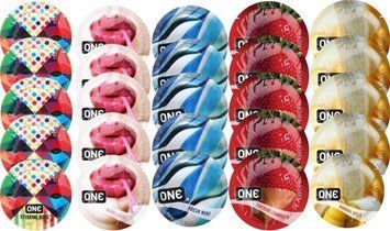 Набор с 25 шт One Extreme ribs + ONE Bubblegum  + ONE Fresh Mint + ONE Chocolate Strawberry + ONE Banana Split SOS8266 фото