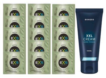 Комплект EXS Snug Fit 15 шт + Boners Penis XXL Cream, 100 мл SOS14889 фото