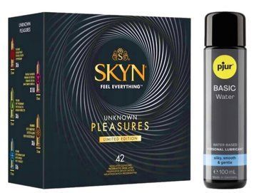 Комплект SKYN Pleasures 42 шт + Pjur Basic Waterbased 100 мл SOS13264 фото