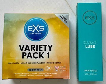 Набор EXS Mixed Variety Pack 1, 48 шт - Лубрикант EXS Clear Lube Water Based 100 мл SOS3206 фото