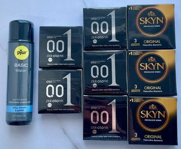 Набор 24 шт OLO Feeling Ultrathin 001 + Skyn ​​Original + Лубрикант pjur Basic Waterbased, 100 мл SOS3798 фото