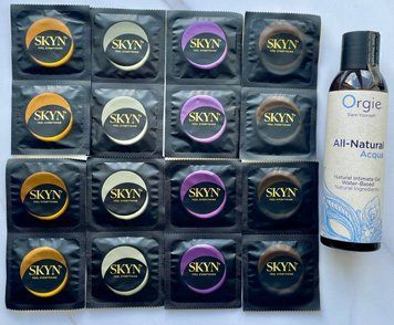 Набір з 16 штук Skyn + лубрикант ALL-NATURAL Acqua, 150 мл Orgie SOS4048 фото