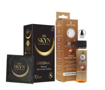 SKYN ORIGINAL &mdash; 10 шт та Спрей Sensuva Deeply Love You Salted Caramel SOS898 фото