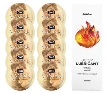 Комплект ONE 𝐕𝐀𝐍𝐈𝐒𝐇 10 шт. + Лубрикант Satisfyer Juicy Lubricant Warm Wave (300 мл) SOS12160 фото