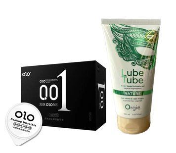 OLO Feeling Ultrathin &mdash; 10 шт та Лубрикант ORGIE LUBE TUBE NATURE, 150 мл SOS867 фото