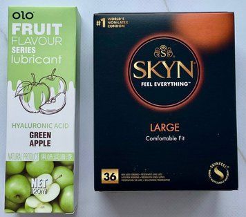 Комплект SKYN Large 36 шт + Гель-лубрикант яблуко 120 мл OLO SOS3748 фото