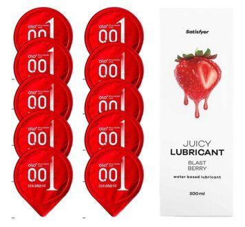 OLO Warming 10 шт. + Лубрикант Satisfyer Blast Berry 300 мл SOS12512 фото