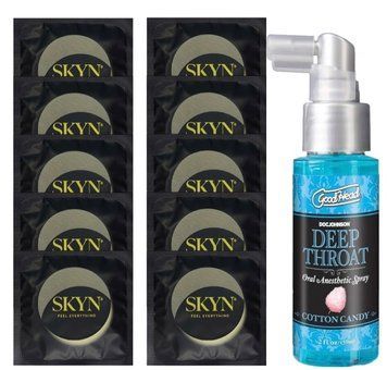 Комплект SKYN Pina Colada 10 шт + Doc Johnson GoodHead Tingle Spray Cotton Candy (59 мл) SOS13705 фото