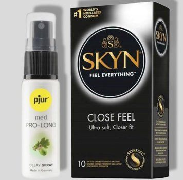 SKYN Close Feel 10 шт + Пролонгатор pjur MED Prolong Spray 20 мл SOS4929 фото
