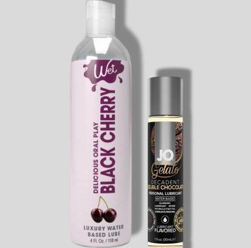 Wet Oral Play Black Cherry (118 мл) + JO GELATO Double Chocolate (30 мл) LB898 фото