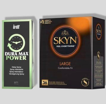 SKYN Large 36 шт + Пролонгатор Intt Dura Max Power (12 мл) SOS5317 фото