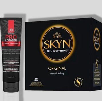 SKYN Original, 40 шт + Пролонгатор System JO Prolonger Gel (60 мл) SOS5217 фото