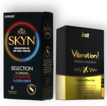 Skyn Selection 9 шт + Intt Vibration Vodka (15 мл) SOS6827 фото