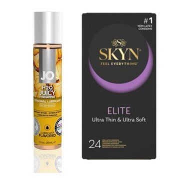 SKYN Elite, 24 шт + Лубрикант System JO H2O &mdash; Juicy Pineapple(30 мл) SOS4786 фото