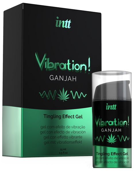 Жидкий вибратор с конопляным маслом INTT Ganjah Vibration (15 мл) &ndash; с эффектом пульсации и согревания SO3347 фото