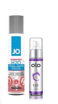 Набір лубрикантів System JO H2O WARMING (30 мл) + OLO 60 мл &mdash; класичний LB187 фото