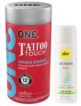 Набор ONE Tattoo Touch Pack 12 шт. + Лубрикант Pjur Woman Aloe 30 мл SOS13033 фото